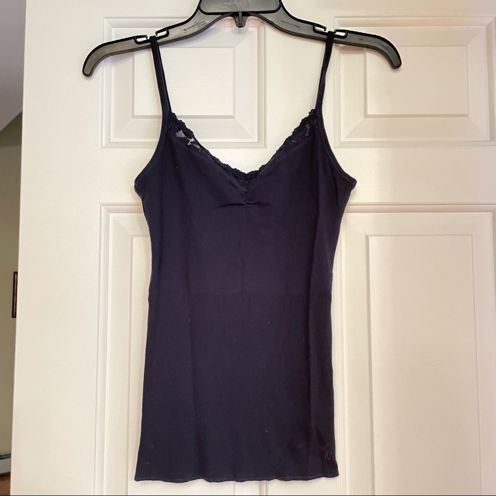 Navy blue cami with Lace detail